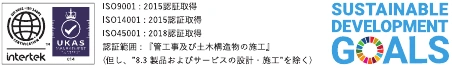 ISO 9001・14001・45001認証取得。SDGsへの取り組み